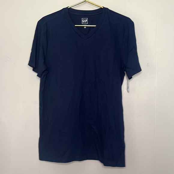GAP | Classic Vneck Navy Shirt - Picture 3 of 5